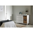 Cotton Candy 3-Drawer Dresser with Baskets-Pure White-South Shore