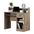 Axess Desk with Keyboard Tray-Weathered Oak-South Shore