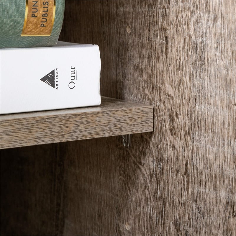 Axess Desk with Keyboard Tray-Weathered Oak-South Shore