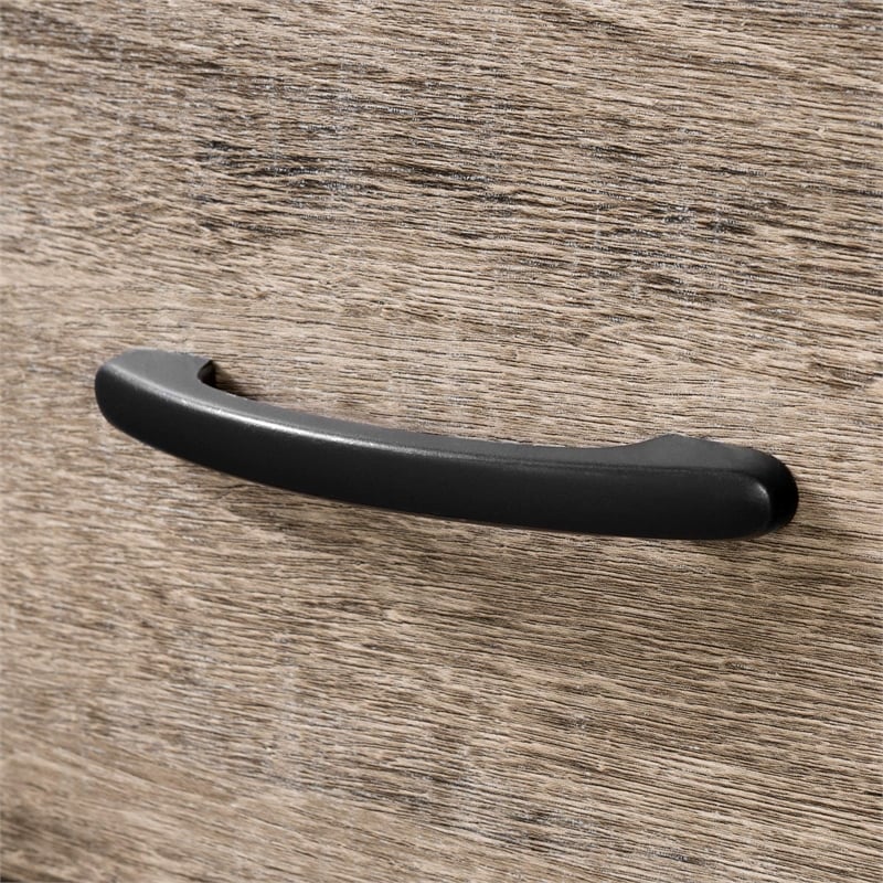 Axess Desk with Keyboard Tray-Weathered Oak-South Shore