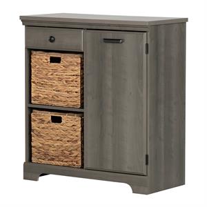 Versa 1-Door Storage Cabinet-Gray Maple-South Shore