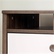 Yodi 2-Drawer Nightstand-Natural Walnut and Pure White-South Shore