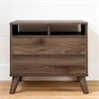 Yodi 2-Drawer Nightstand-Natural Walnut and Pure White-South Shore