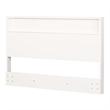 Kanagane Headboard with Shelf-Full/Queen-Pure White-South Shore