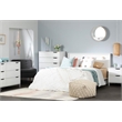 Kanagane Headboard with Shelf-Full/Queen-Pure White-South Shore