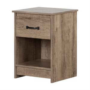 tassio 1-drawer nightstand -weathered oak-south shore
