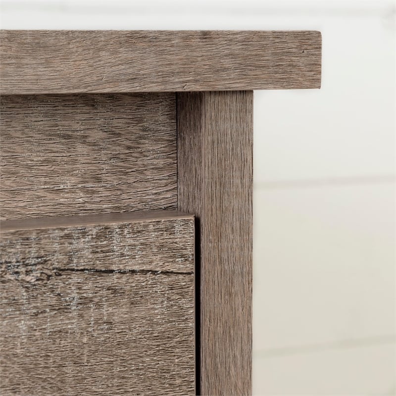 Tassio 1-Drawer Nightstand -Weathered Oak-South Shore