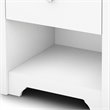 Set of 6 Drawer Double Dresser and 1 Drawer Nightstand with Matte Nickel Handles