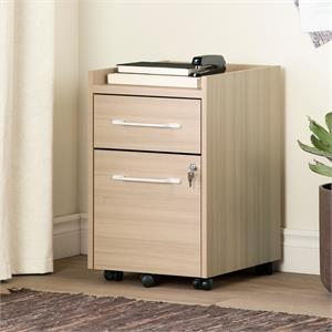 helsy 2-drawer mobile file cabinet-soft elm-south shore-furniture