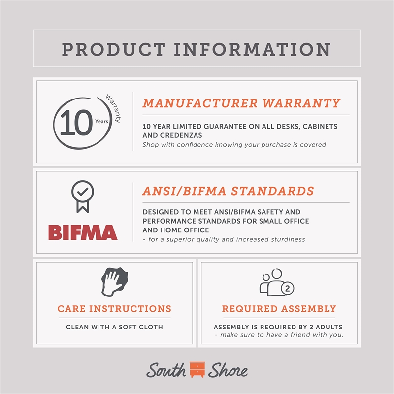 Helsy 2-Drawer Credenza with Doors-Natural Walnut-South Shore-Furniture