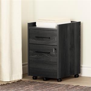kozack 2-drawer mobile file cabinet-gray oak-south shore furniture