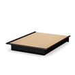 South Shore Step One Contemporary Wooden Full Platform Bed in Pure Black