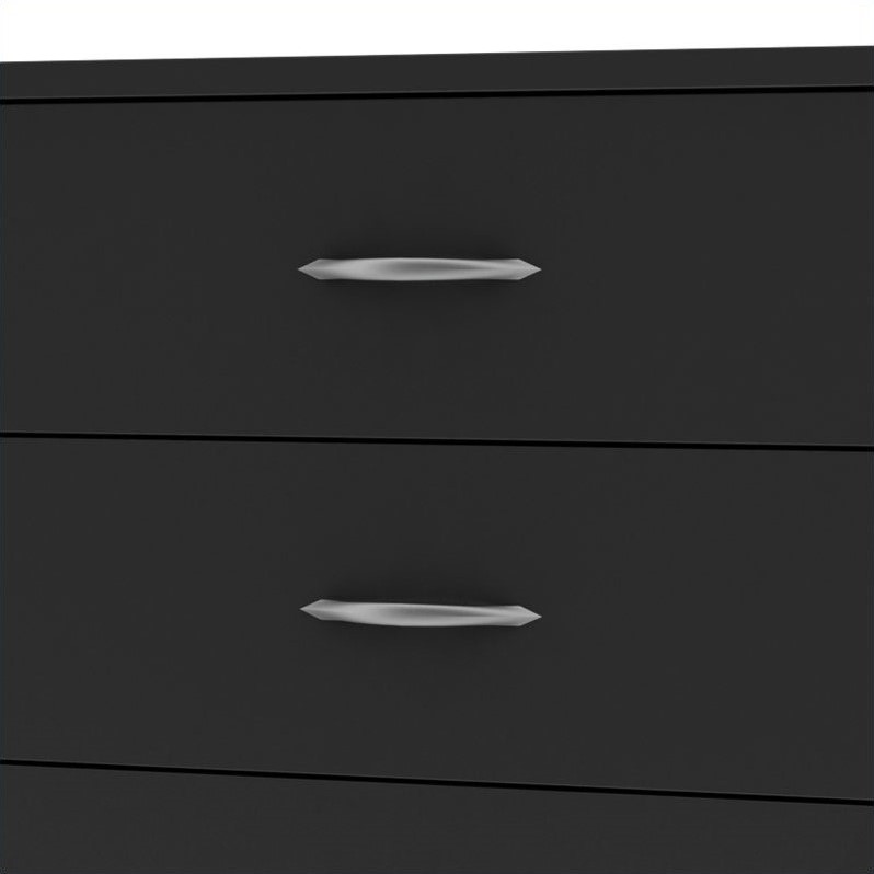 South Shore Maddox 5 Drawer Wood Chest Pure Black