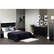 South Shore Breakwater Engineered Wood 6-Drawer Double Dresser in Pure Black