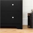 South Shore Breakwater 5 Drawer Chest in Pure Black Finish