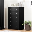 South Shore Breakwater 5 Drawer Chest in Pure Black Finish