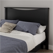 Full Queen Platform Bed with Drawer and 1 Nighstand Set in Black