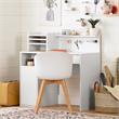 Crea Craft Table with Hutch-Pure White-South Shore