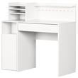 Crea Craft Table with Hutch-Pure White-South Shore