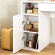 Crea Craft Table with Hutch-Pure White-South Shore