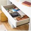 Crea Craft Table with Hutch-Pure White-South Shore