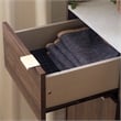 Hype Buffet with Storage-Natural Walnut and Faux Carrara Marble-South Shore