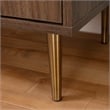 Hype Buffet with Storage-Natural Walnut and Faux Carrara Marble-South Shore