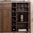 Hype Buffet with Storage-Natural Walnut and Faux Carrara Marble-South Shore
