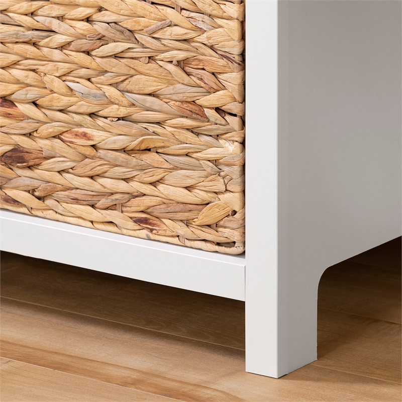Balka 3 Drawer Dresser with Baskets Pure White South Shore BushFurnitureCollection