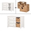 Balka 3-Drawer Dresser with Baskets-Pure White-South Shore