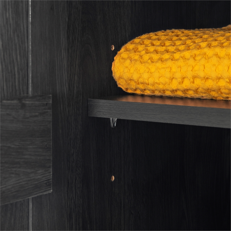 South Shore Acapella Engineered Wood Wardrobe Armoire in Gray Oak