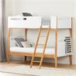South Shore Bebble Modern Twin Over Twin Bunk Bed in Pure White