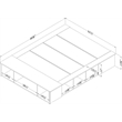 South Shore Flexible Queen Bed with Storage and Baskets in Pure White