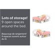 South Shore Flexible Queen Bed with Storage and Baskets in Pure White