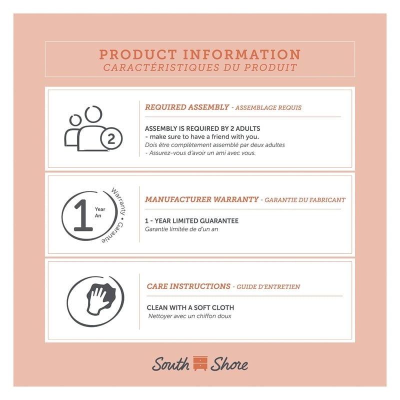 South Shore Vito Platform Bed in Black