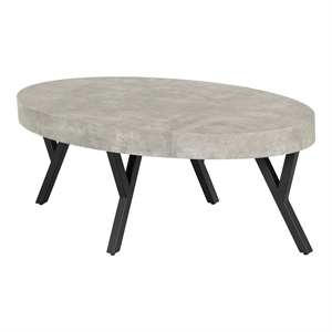 City Life Coffee Table-Concrete Gray and Black-South Shore