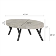City Life Coffee Table-Concrete Gray and Black-South Shore