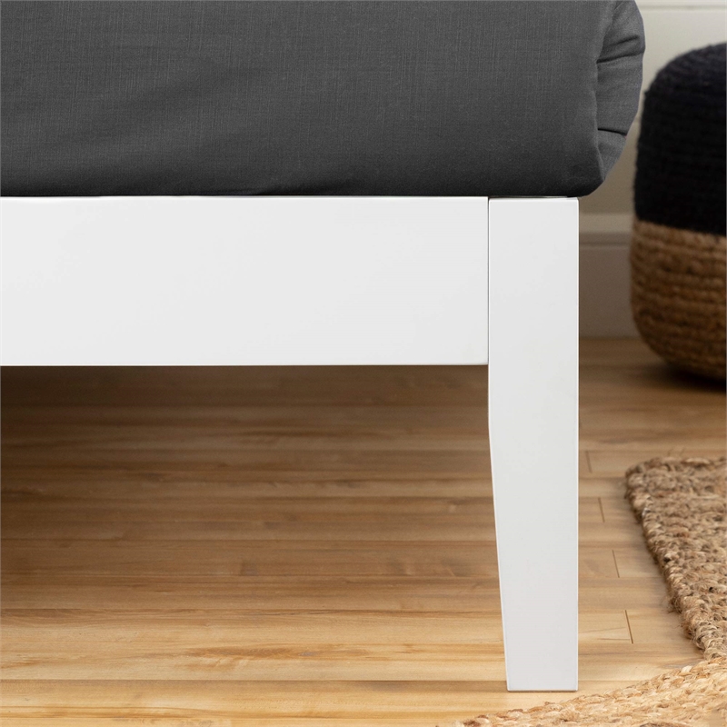 South Shore Vito Queen Platform Bed in White