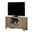 Lionel Corner TV Stand-Weathered Oak-South Shore