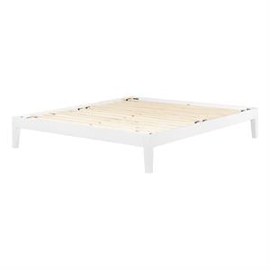 south shore vito king size platform bed in white