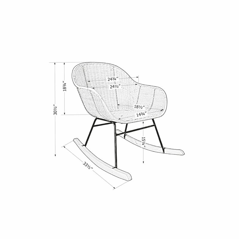Balka Rocking chair-Rattan-South Shore