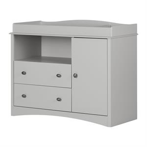 peek-a-boo changing table-soft gray-south shore