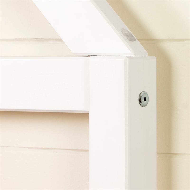 Sweedi Bed with House Frame Headboard-Pure White-South Shore