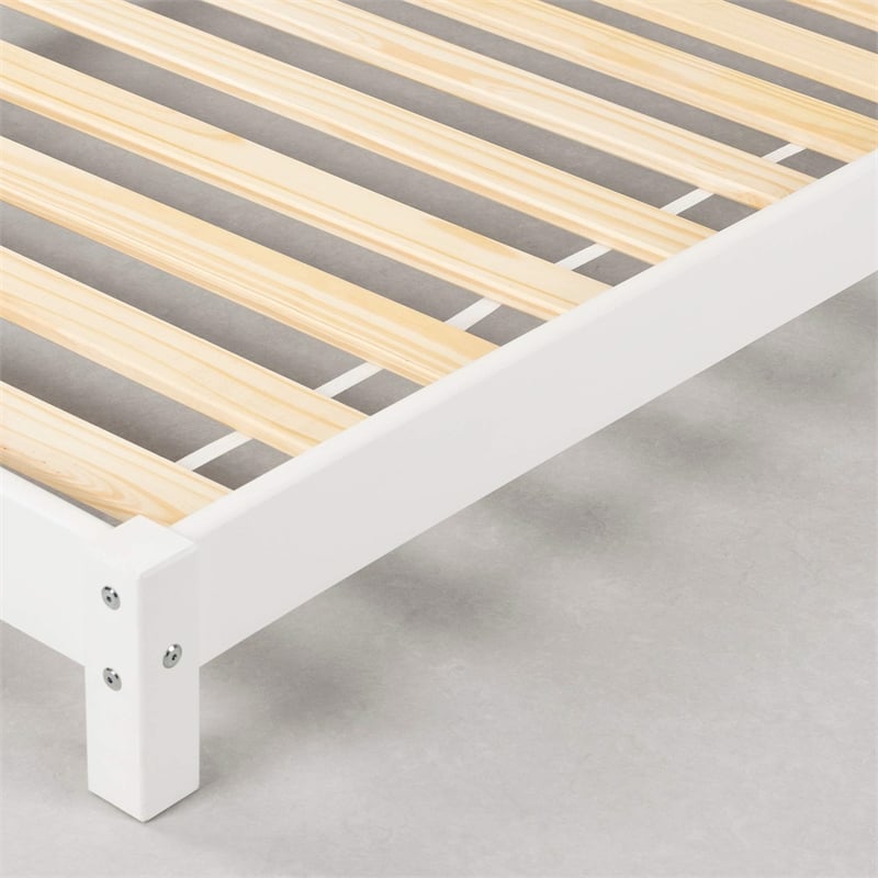 Sweedi Bed with House Frame Headboard-Pure White-South Shore