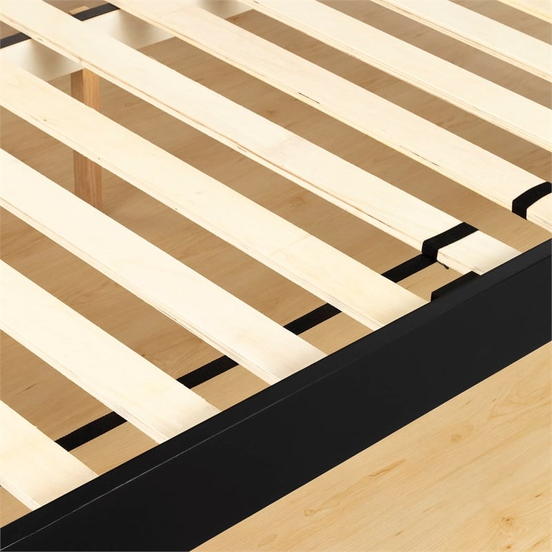 South Shore Vito Platform Bed in Black