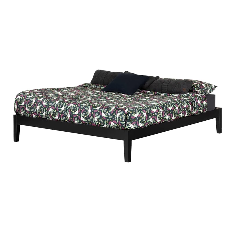 South Shore Vito Platform Bed in Black