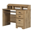 Versa Computer Desk with Hutch-Nordik Oak-South Shore