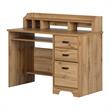 Versa Computer Desk with Hutch-Nordik Oak-South Shore | Cymax Business