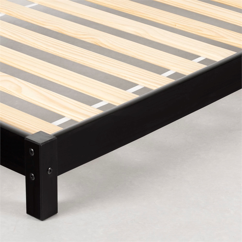 Sweedi Bed with House Frame Headboard-Matte Black-South Shore