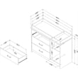 Tassio Changing Table-Gray Oak-South Shore